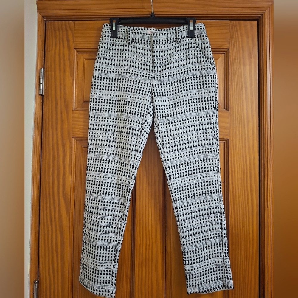 Black and White Patterned Pants
